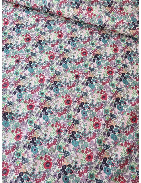 Tissu imperméable - déperlant type Kway - fleurs - Botanic - Multicolore  - Les Filles à Pois Vente en ligne Couleur Multicolore